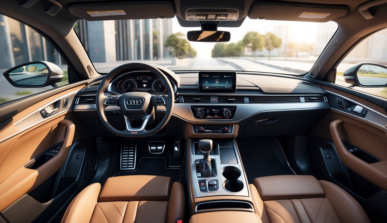 Unutrašnjost Audija Q5 s udobnim sjedalima, prostranim prostorom i praktičnim detaljima.