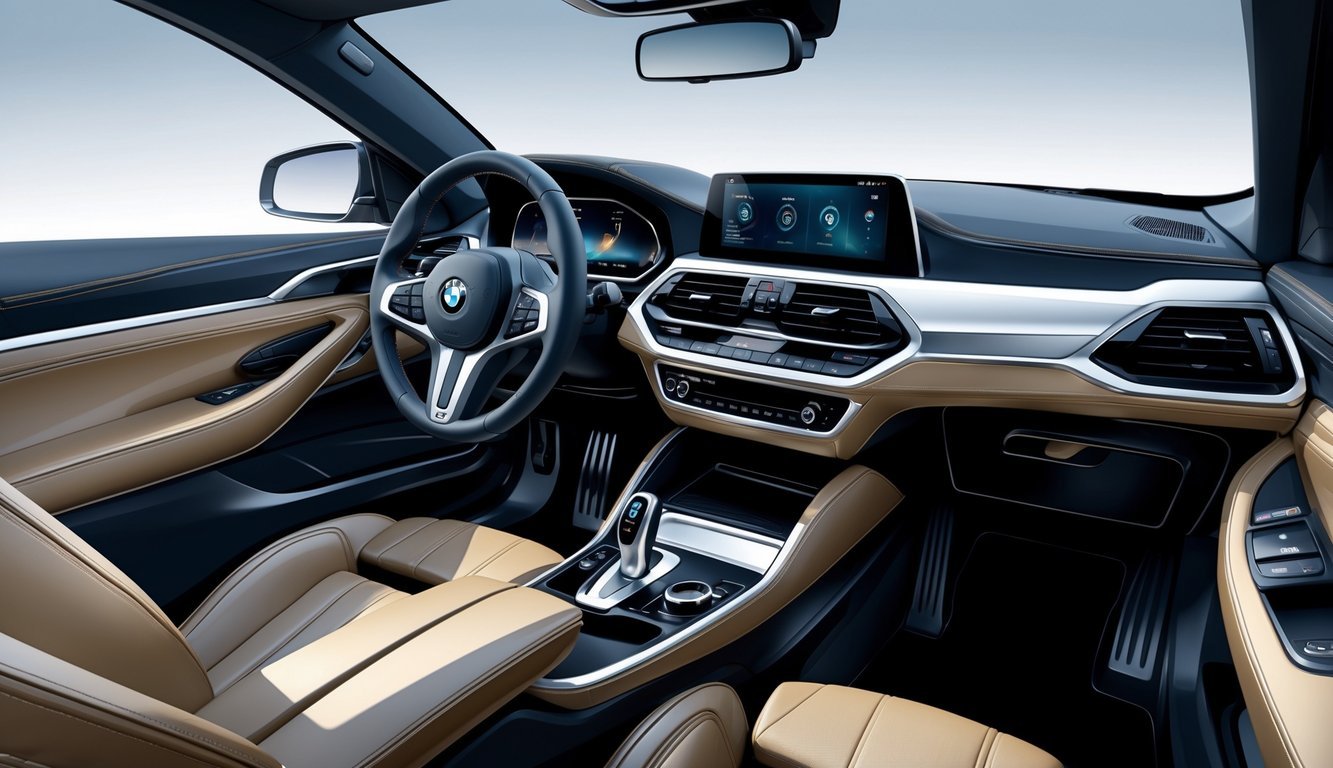 Unutrašnjost BMW 2 Active Tourer s prikazom kvalitetne izrade i modernog infotainment sustava.