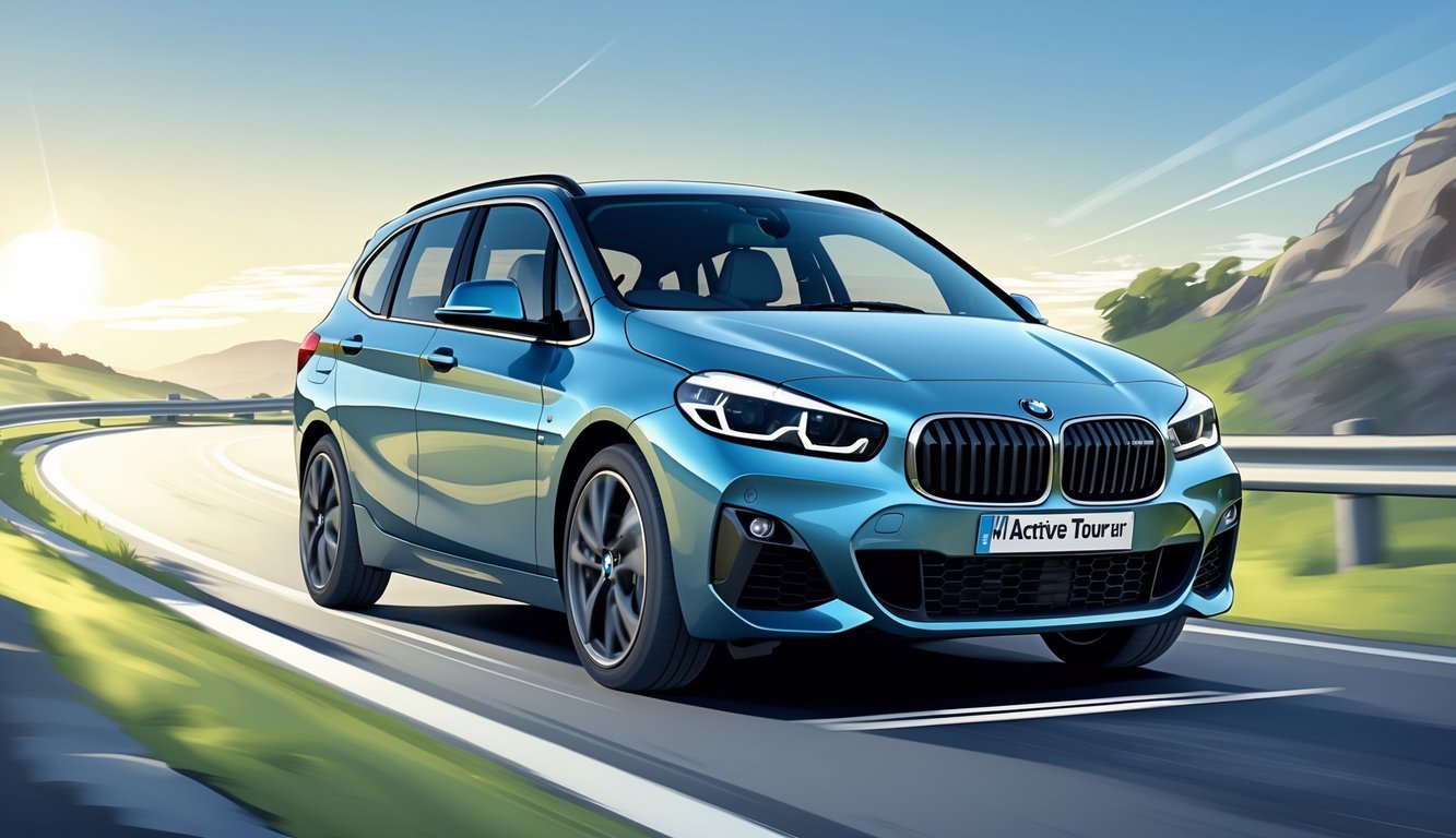 BMW 2 Active Tourer na zavojitoj cesti s prikazom ovjesa i osjećaja u vožnji.