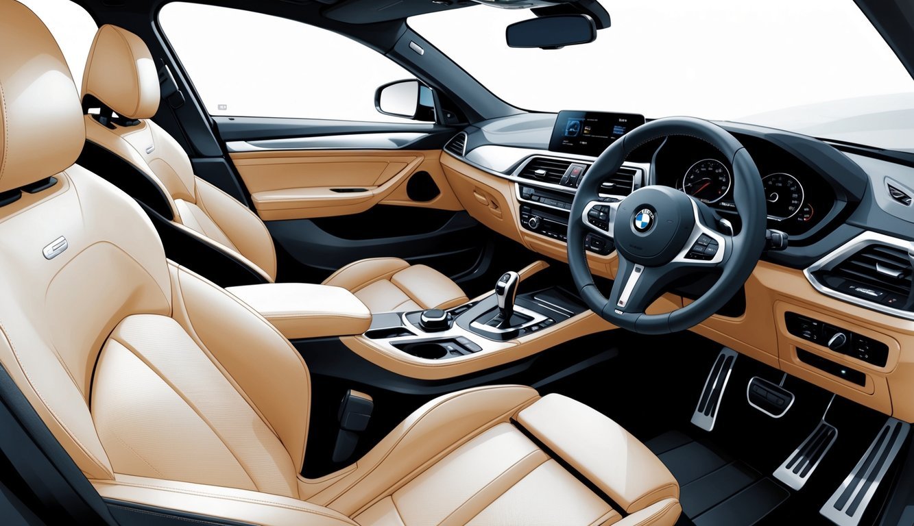 Unutrašnjost BMW serije 1 s udobnim sjedalima, prostranim prostorom i praktičnim detaljima.