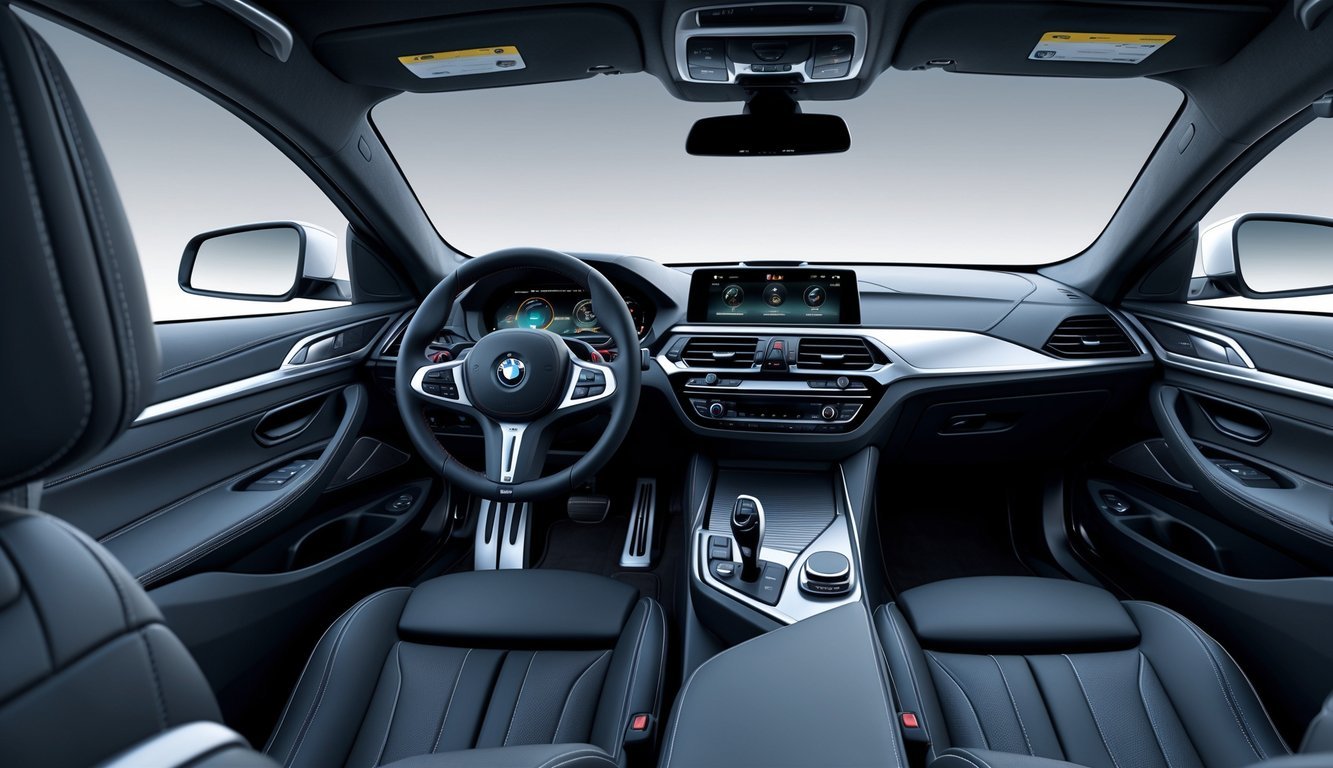 Unutrašnjost BMW serije 3 s naglaskom na kvalitetu izrade i suvremeni infotainment sustav.