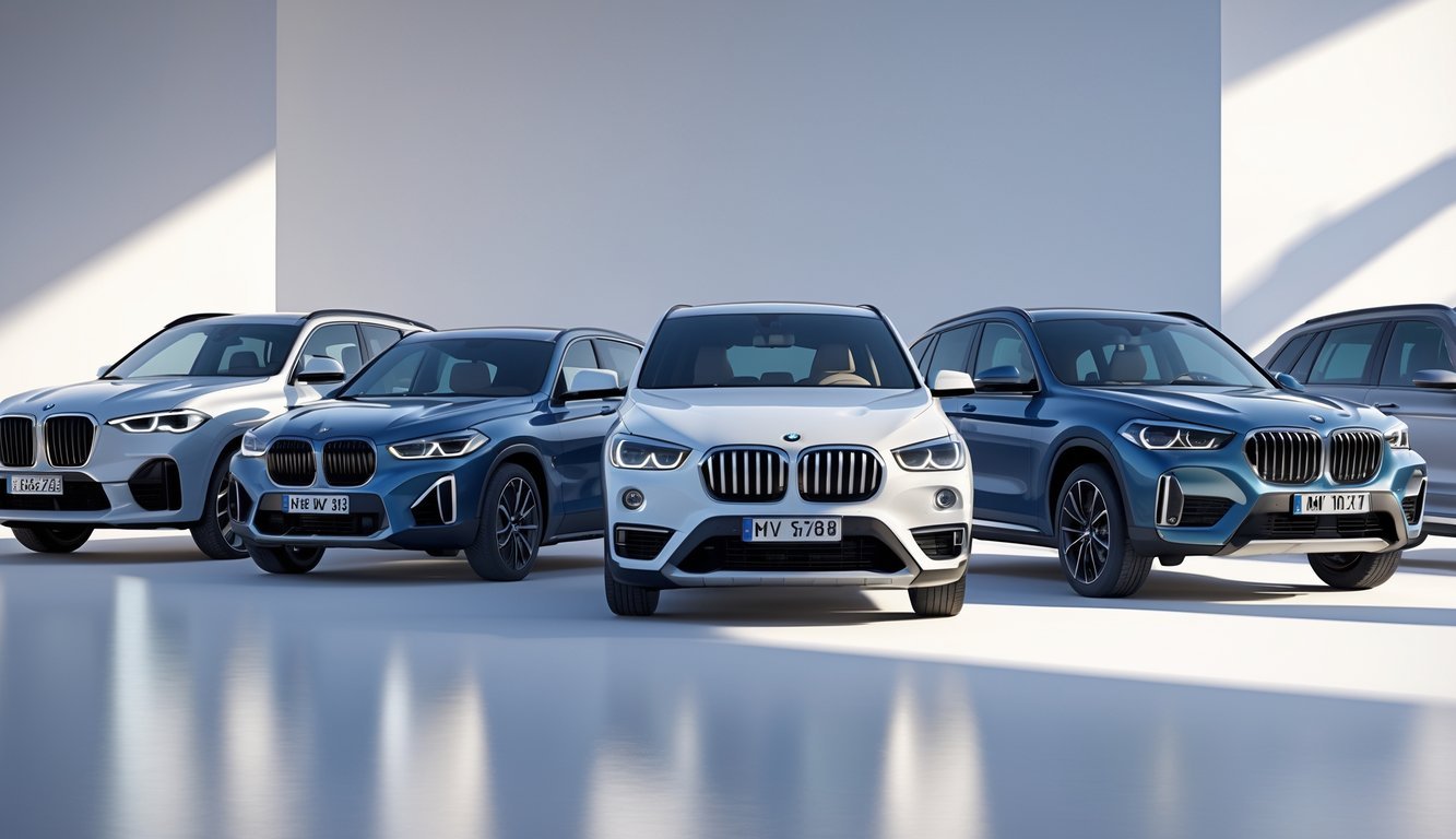 Usporedba BMW X1 i nekoliko alternativnih kompaktnih luksuznih SUV vozila postavljenih jedan pored drugoga.