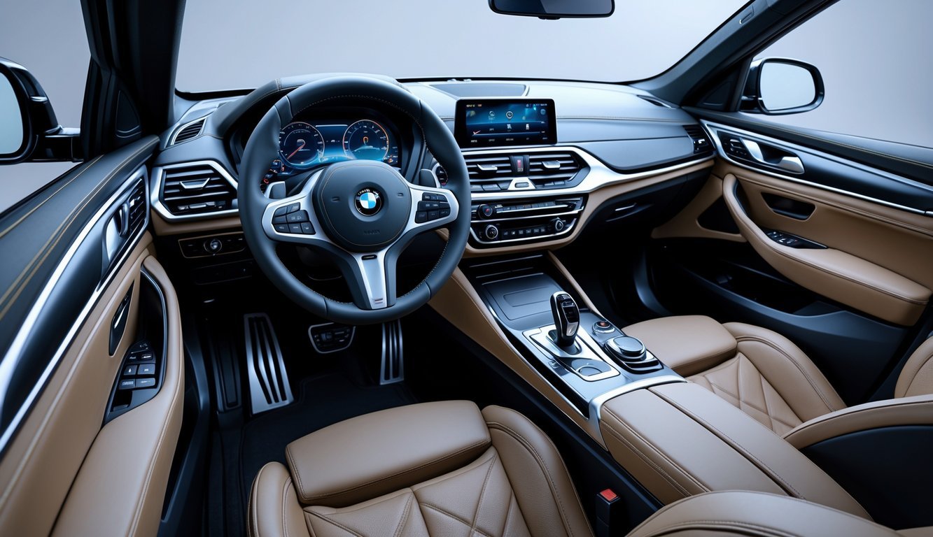 Unutrašnjost BMW X3 s prikazom visokokvalitetne izrade i modernog infotainment sustava.