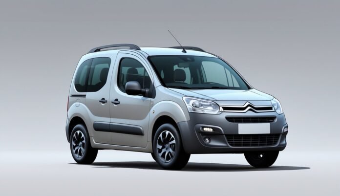 Prikaz Citroëna Berlinga 1.9 D iz blizine, s naglaskom na prednji i bočni dio vozila.