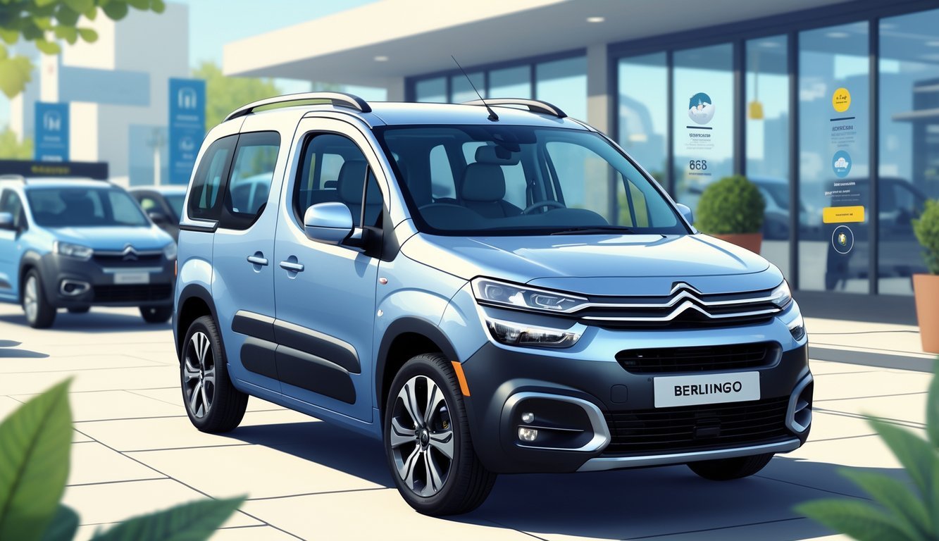 Korišteni Citroën Berlingo 1.9 D parkiran na otvorenom u urbanom okruženju s prikazom detalja i opreme vozila.