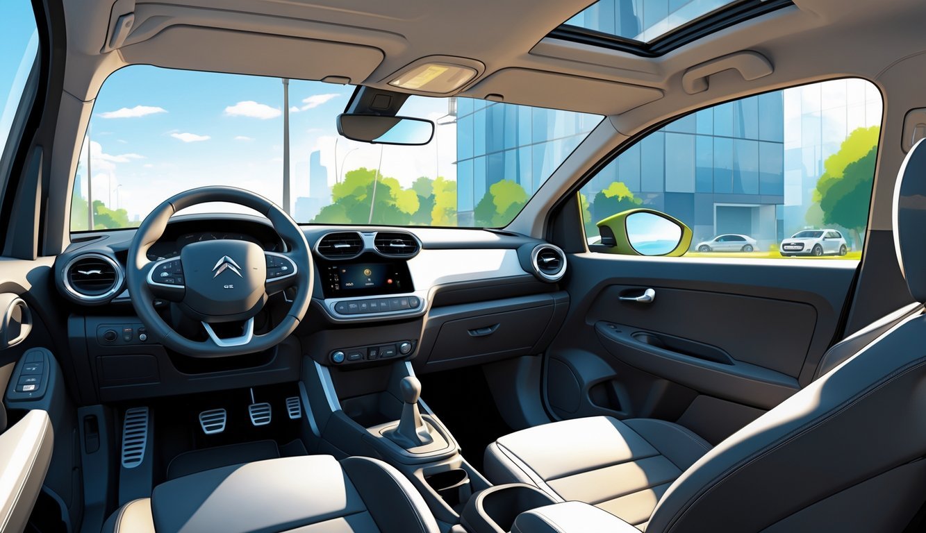 Prikaz Citroën C2 1.4 HDi automobila s naglaskom na udobnost i prostor unutar vozila.