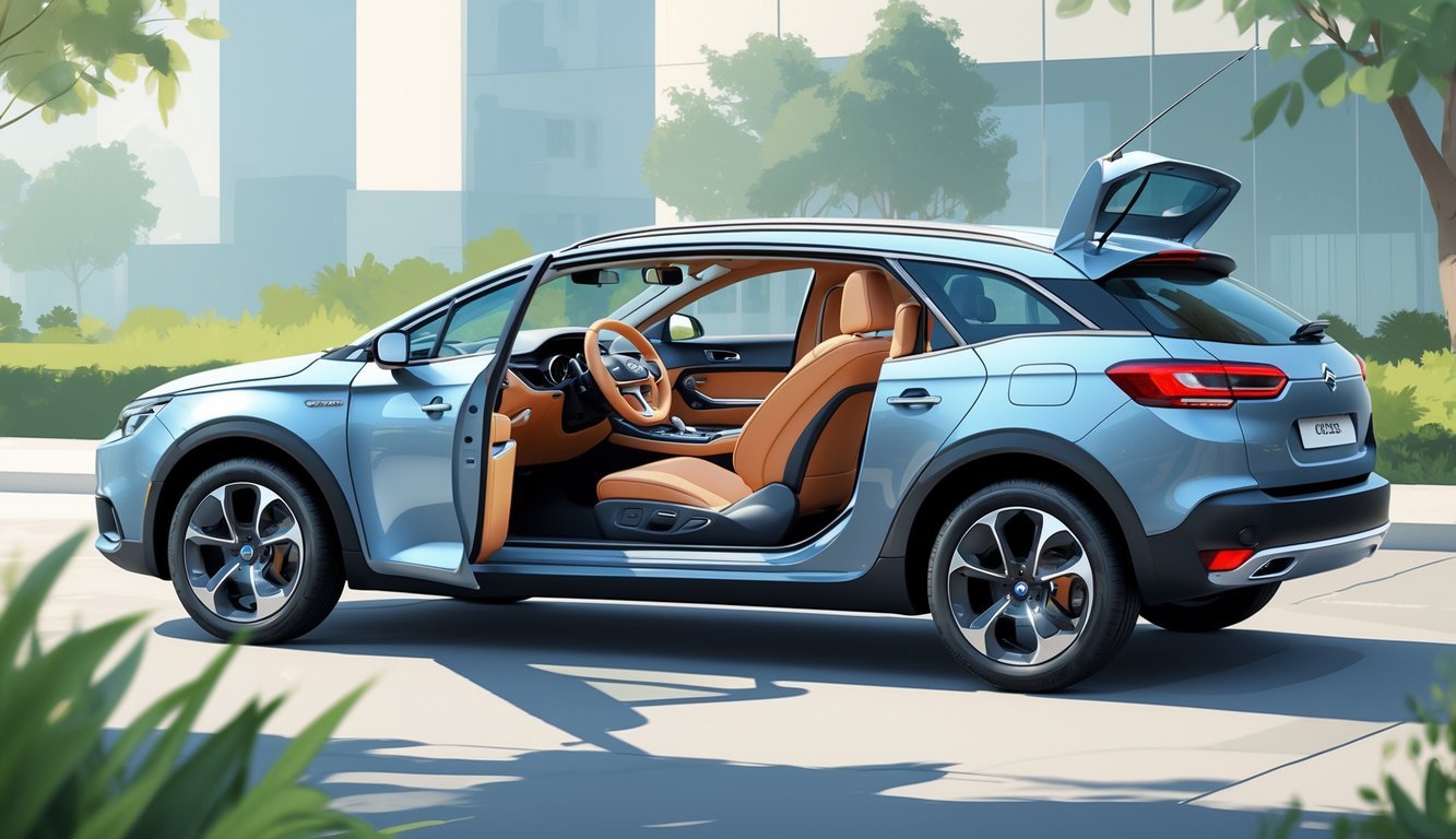 Prikaz automobila Citroën C5 s otvorenim vratima koji pokazuje udoban i prostran unutarnji prostor.