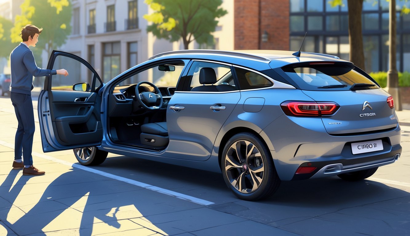 Prikaz Citroëna C5 1.6 HDi s otvorenim vratima koji pokazuje udoban i prostran unutrašnji prostor te praktične značajke automobila.