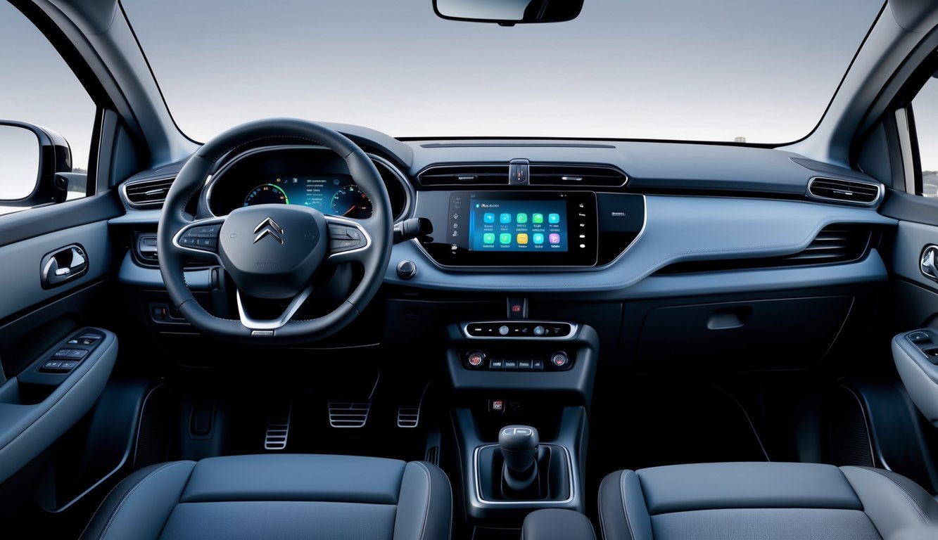 Unutrašnjost Citroën Saxo 1.5 diesel automobila s prikazom upravljačke ploče, središnje konzole i infotainment sustava.