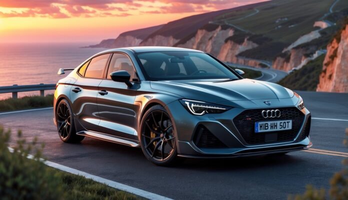 Automobil Cupra Formentor parkiran na obalnoj cesti tijekom zalaska sunca.