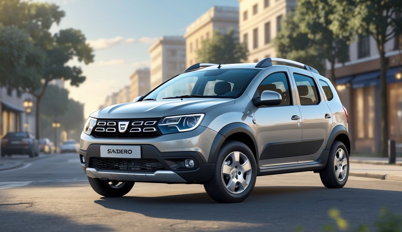 Dacia Sandero parkiran na gradskoj ulici tijekom dana.