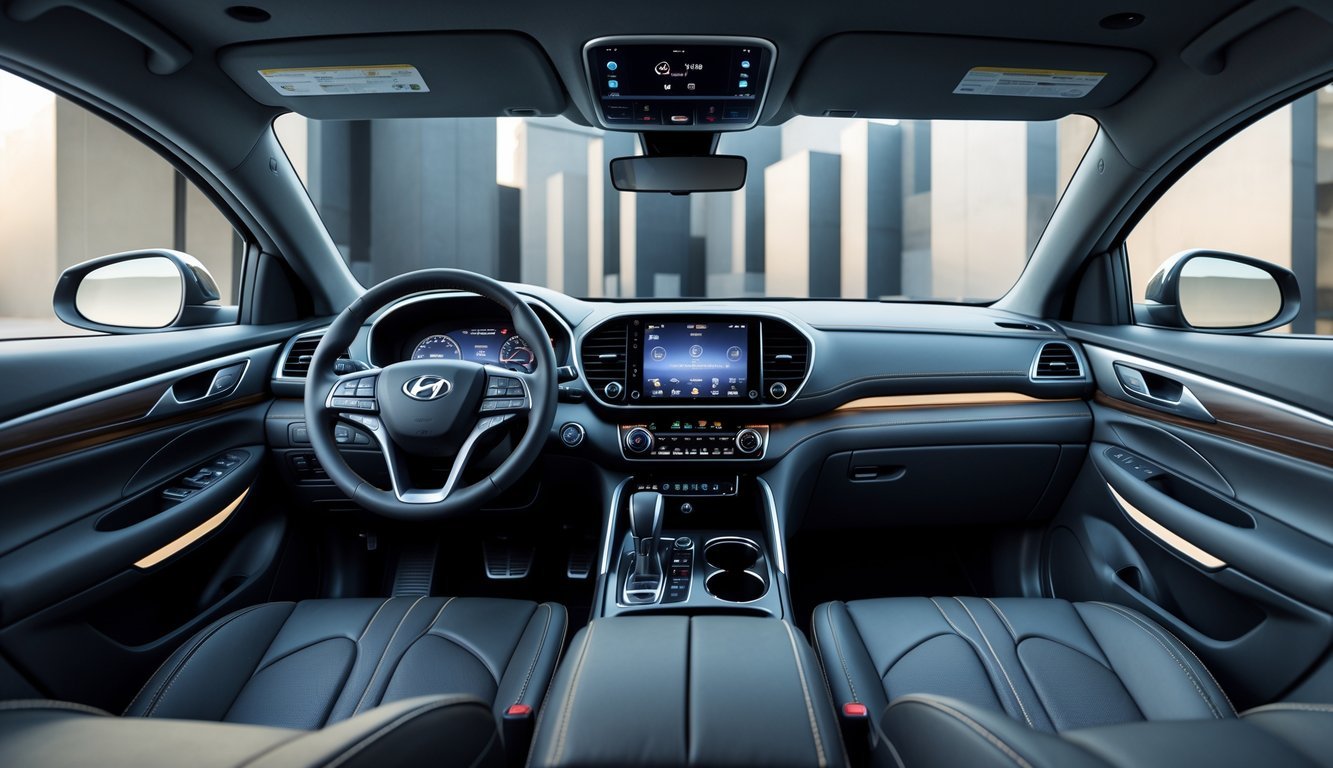 Unutrašnjost automobila Hyundai Tucson s prikazom kvalitetne izrade i modernog infotainment sustava.