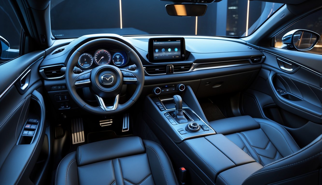 Unutrašnjost Mazde CX-60 s prikazom kvalitetne izrade i suvremenog infotainment sustava.