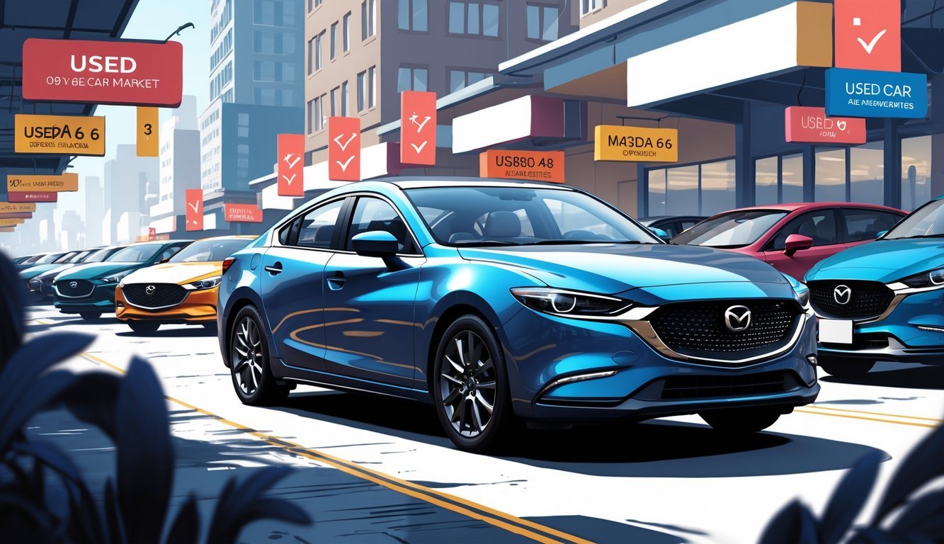 Prikaz nekoliko automobila Mazda 6 na tržištu rabljenih vozila s naglaskom na detalje opreme i iskustva kupaca.
