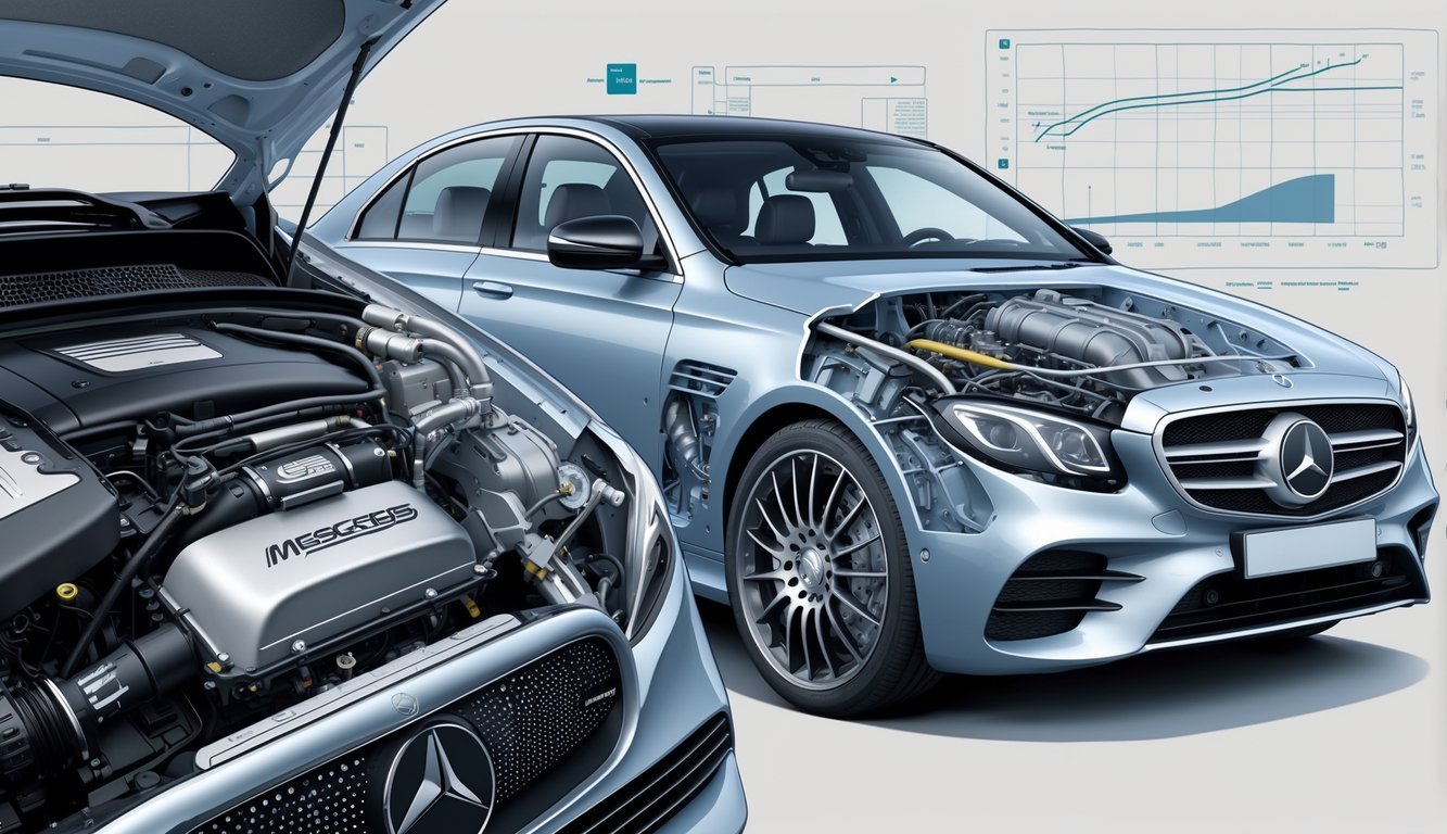 Detaljan prikaz motora, performansi i mjenjača Mercedes E klase E220d.
