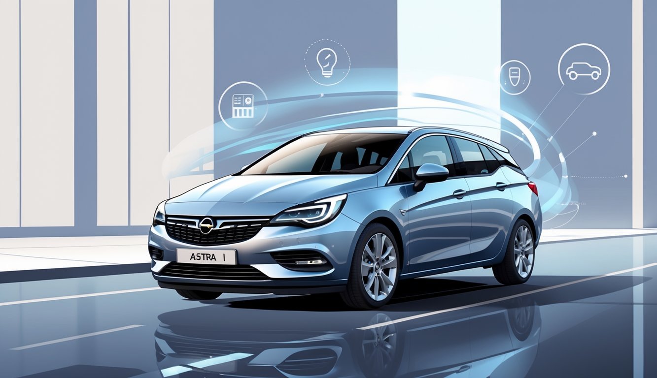 Automobil Opel Astra H 1.7 CDTI parkiran na cesti u urbanom okruženju.
