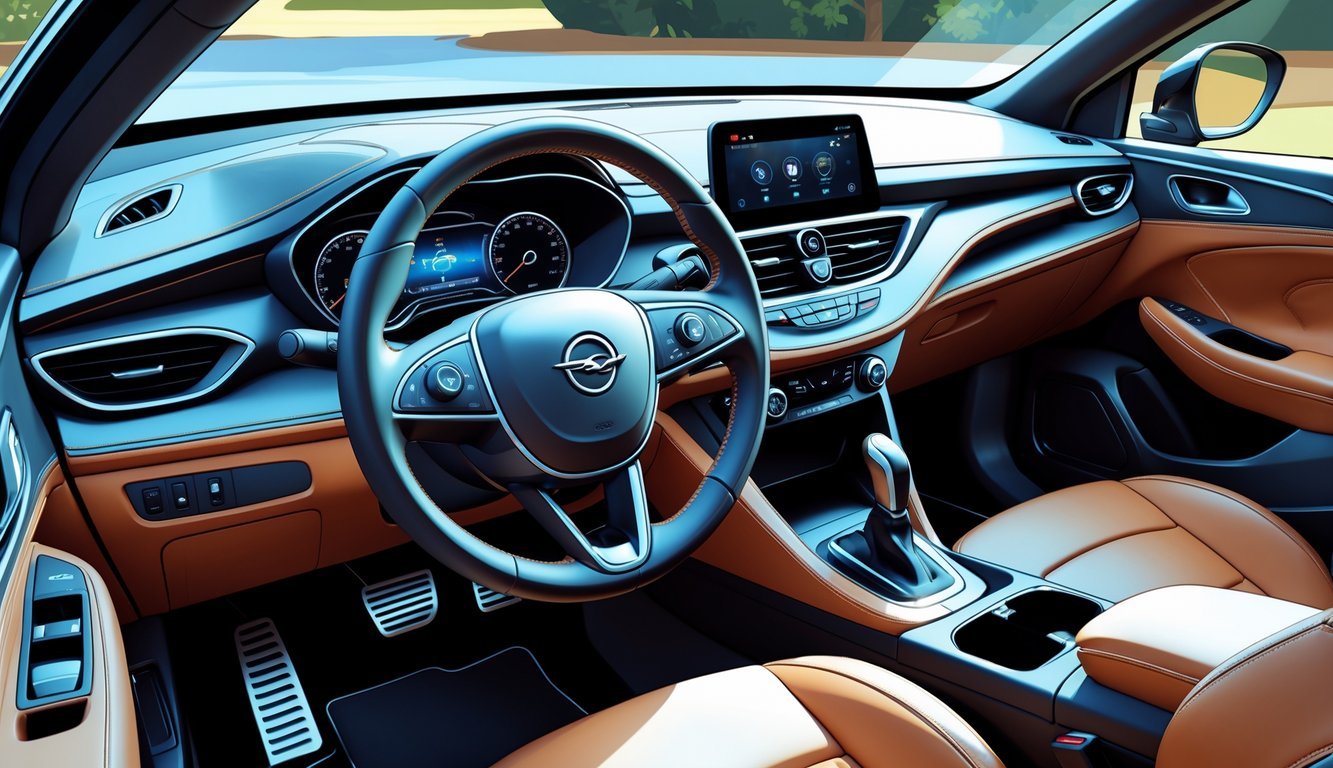 Unutrašnjost Opel Corse s prikazom upravljača, zaslona infotainment sustava i kvalitetnih materijala.