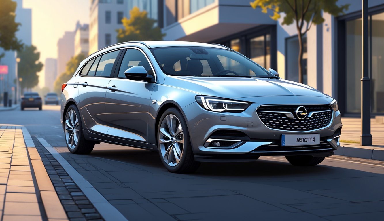 Opel Insignia 2.0 CDTI parkiran na modernoj gradskoj ulici tijekom dana.