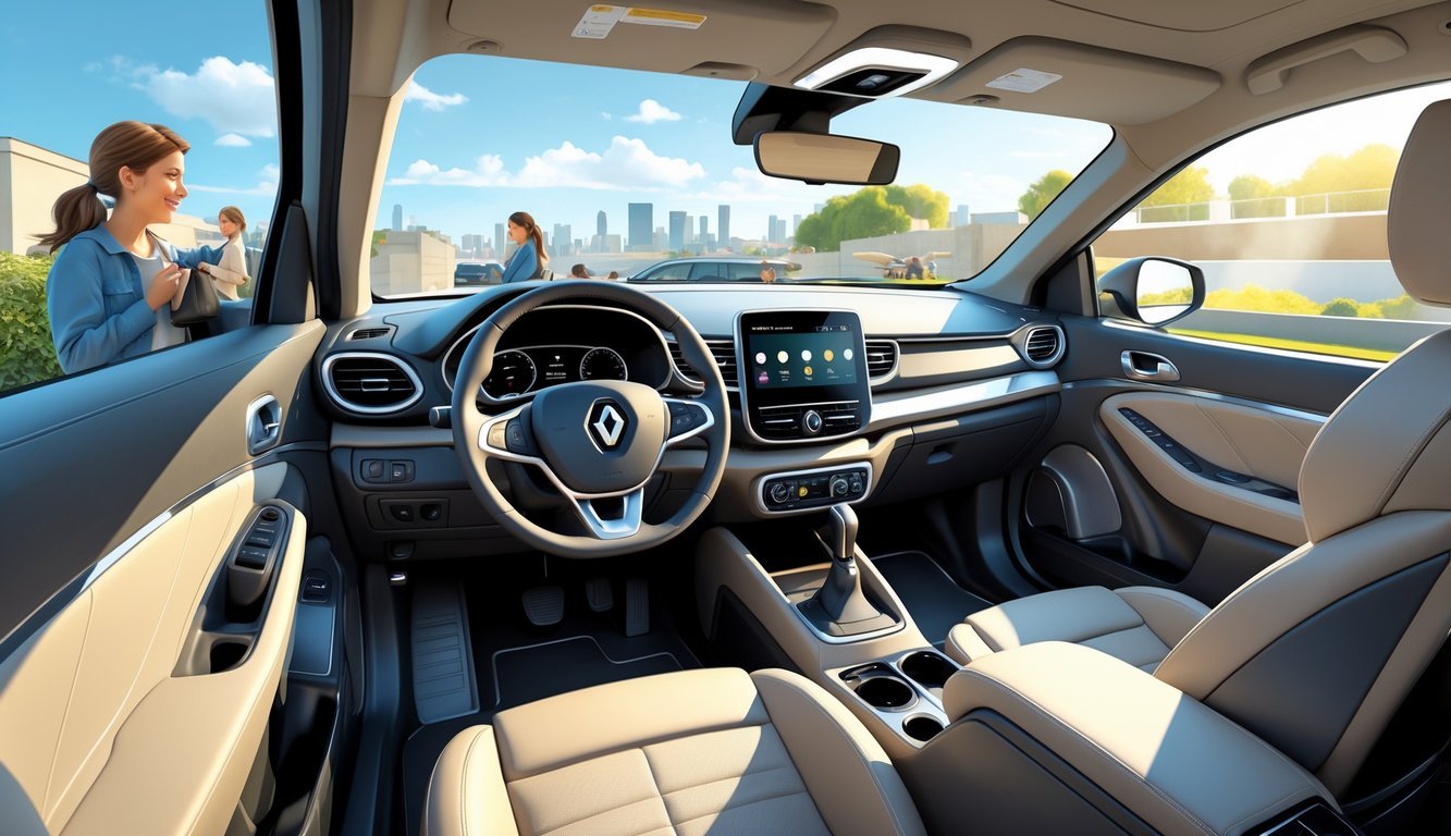 Prikaz Renault Austral automobila s naglaskom na udoban i prostran unutarnji prostor te praktičnost.
