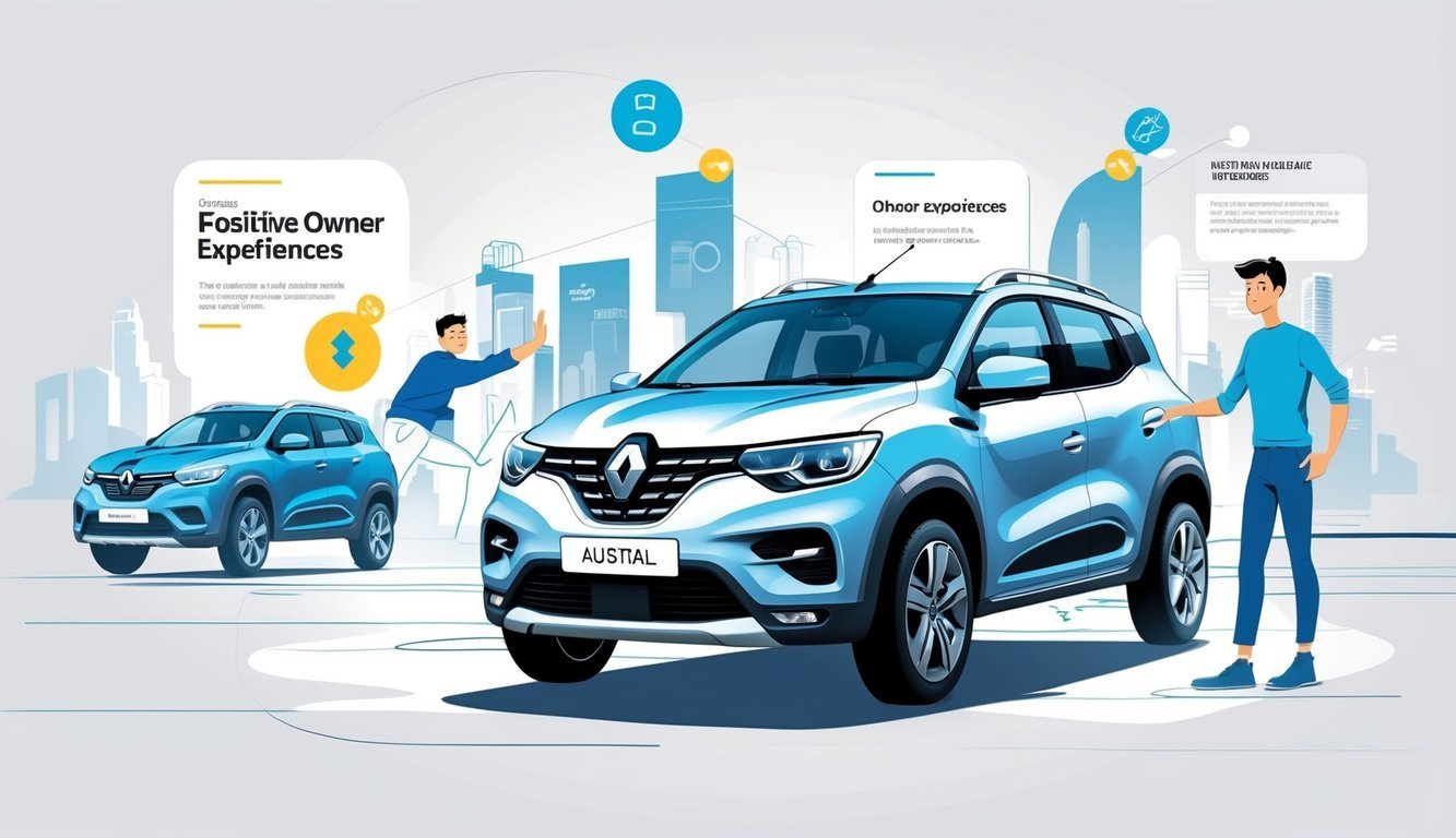Osoba stoji pored Renault Australa u urbanom okruženju, prikazujući prednosti i mane automobila.