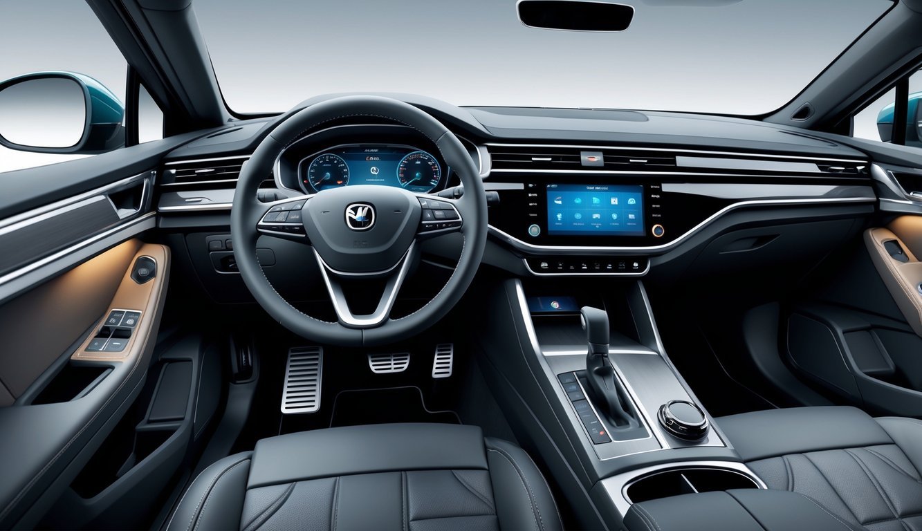 Unutrašnjost automobila Škoda Octavia s naglaskom na kvalitetu izrade i suvremeni infotainment sustav.