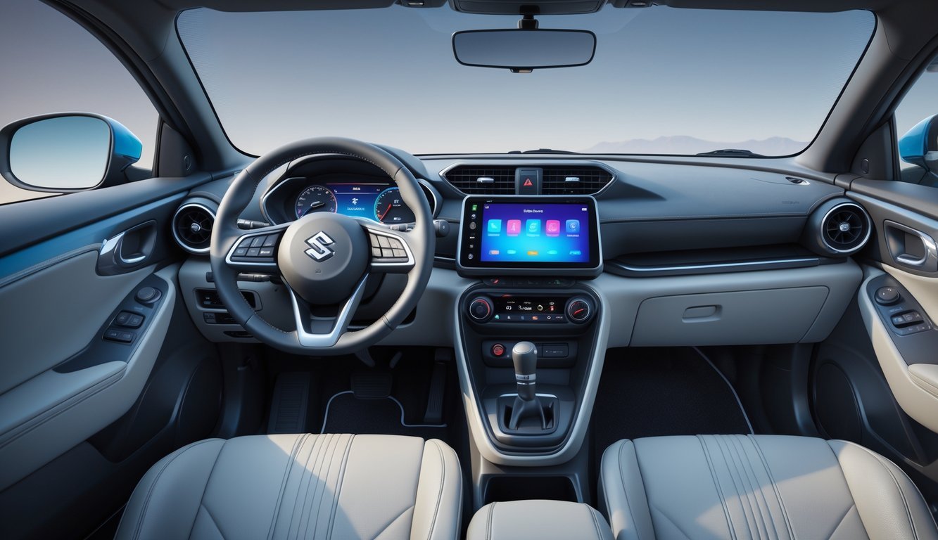Unutrašnjost automobila Suzuki Ignis s prikazom kvalitetne izrade i suvremenog infotainment sustava.