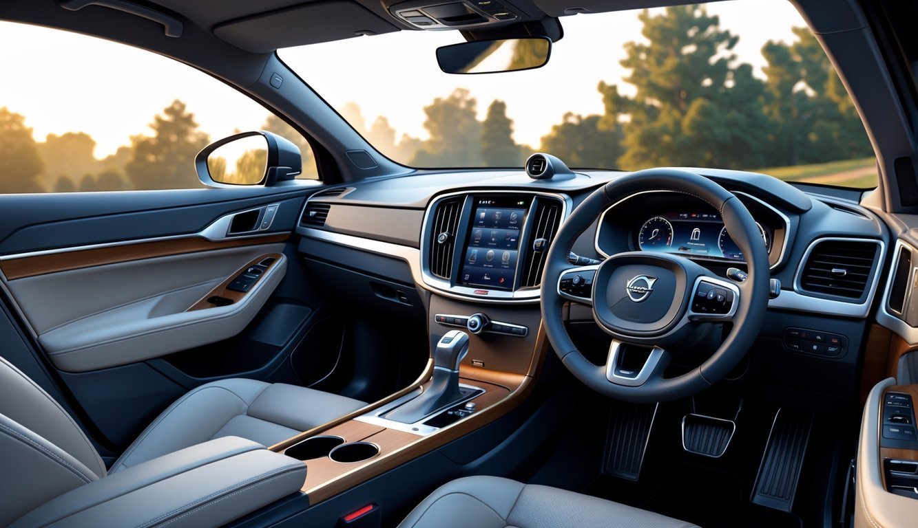 Unutrašnjost Volvo XC60 automobila s prikazom visokokvalitetnih materijala i modernog infotainment sustava.