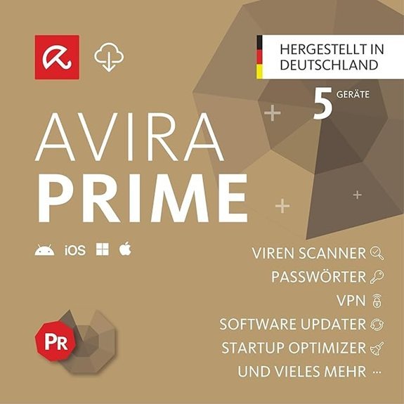 Avira Prime Antivirus i sigurnost 5 uređaja (1 godina)