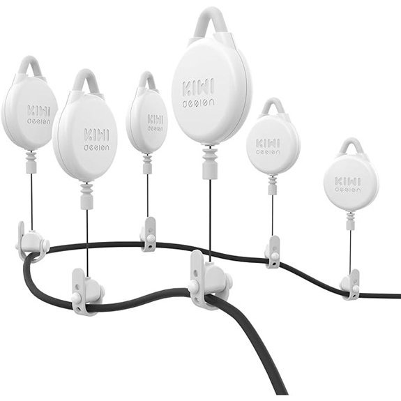 KIWI Design sustav za upravljanje kabelima za VR (pakiranje od 6 komada, bijela boja)